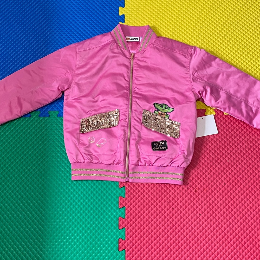 Girl clothes lego Star Wars bomber jacket size 7/8
